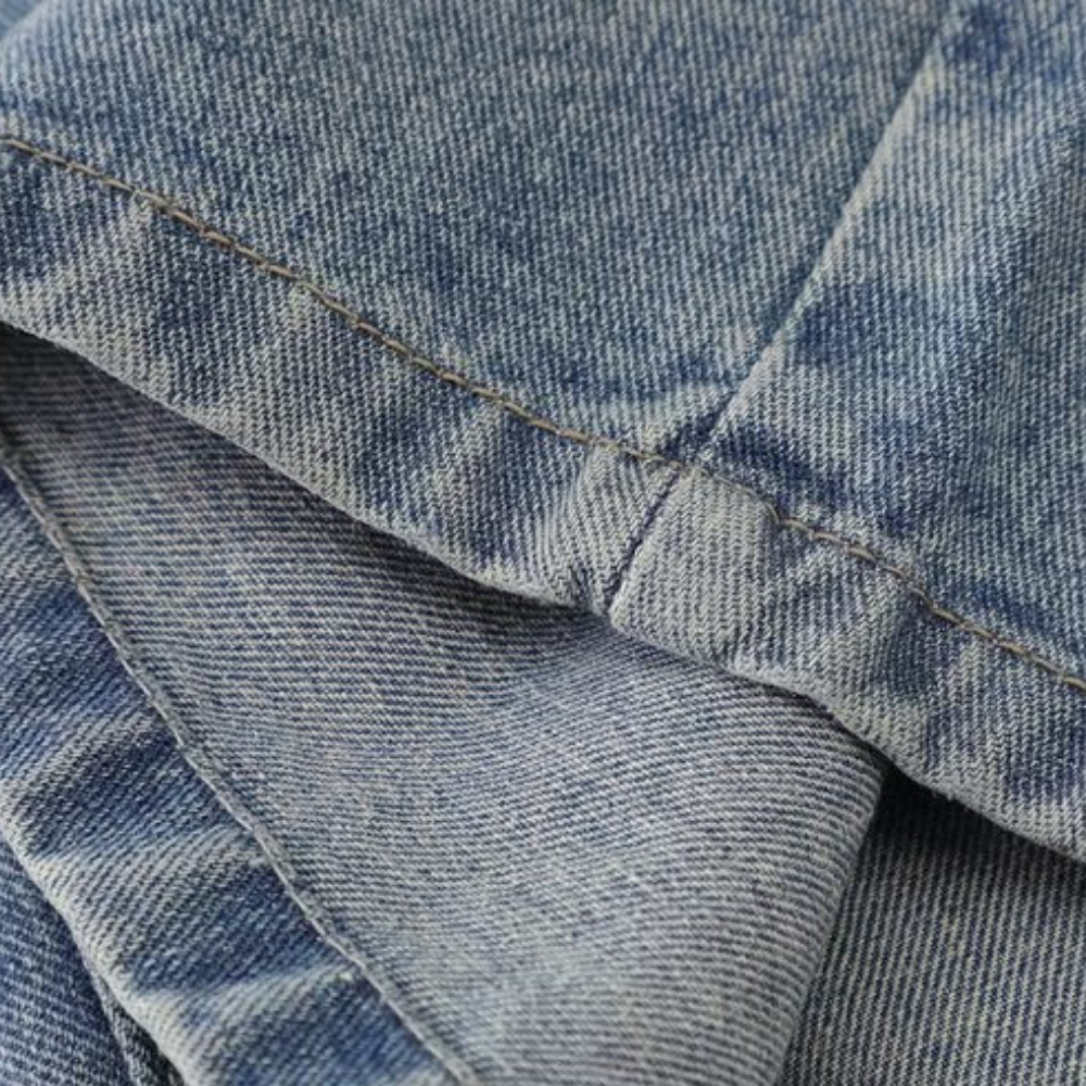 Star Patchwork Distressed Denim Shorts