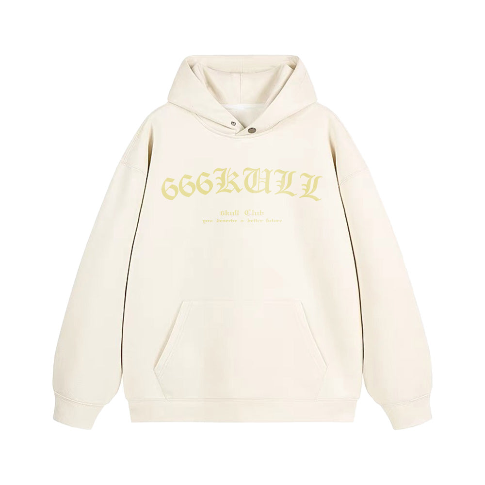 6Kull Retro Bone Wings Design Hoodie