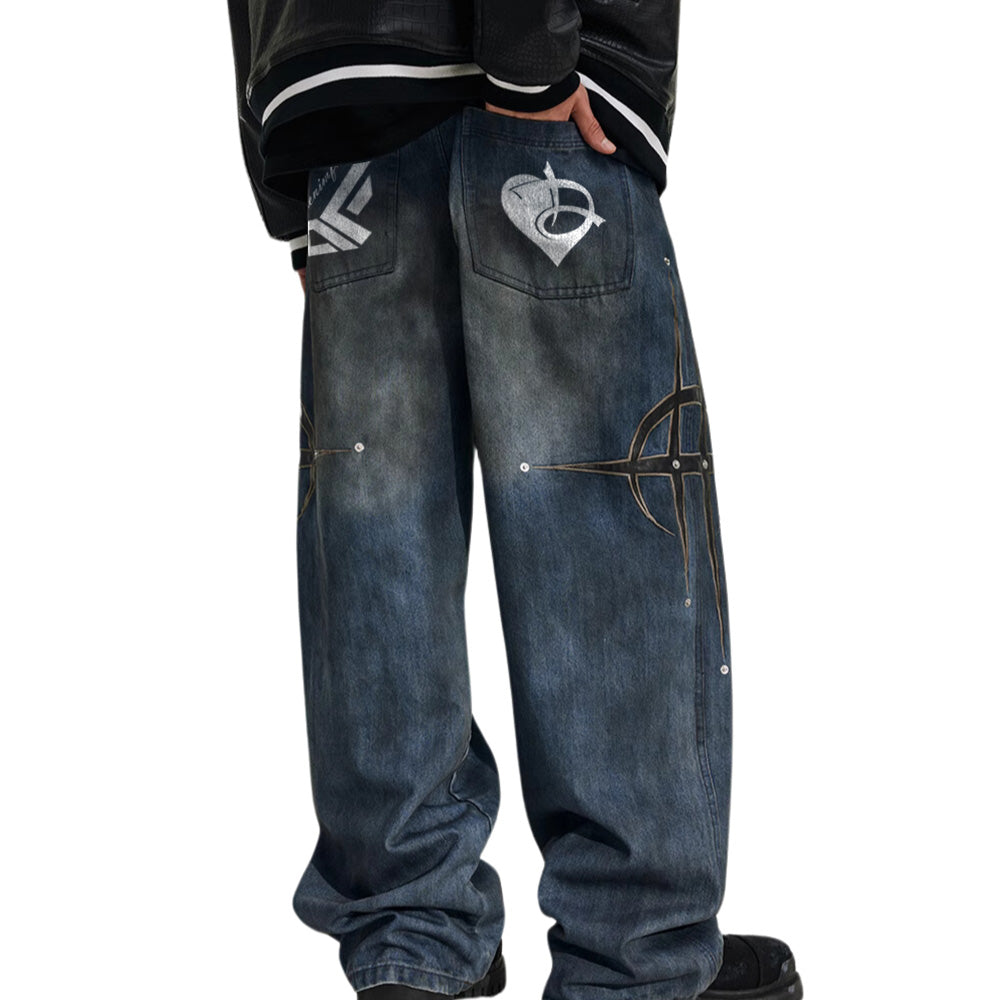 DF Heavy Studd Starburst Washed Jeans