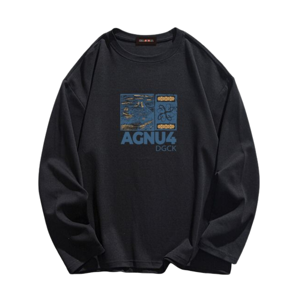Vintage Graphic Print Long Sleeves