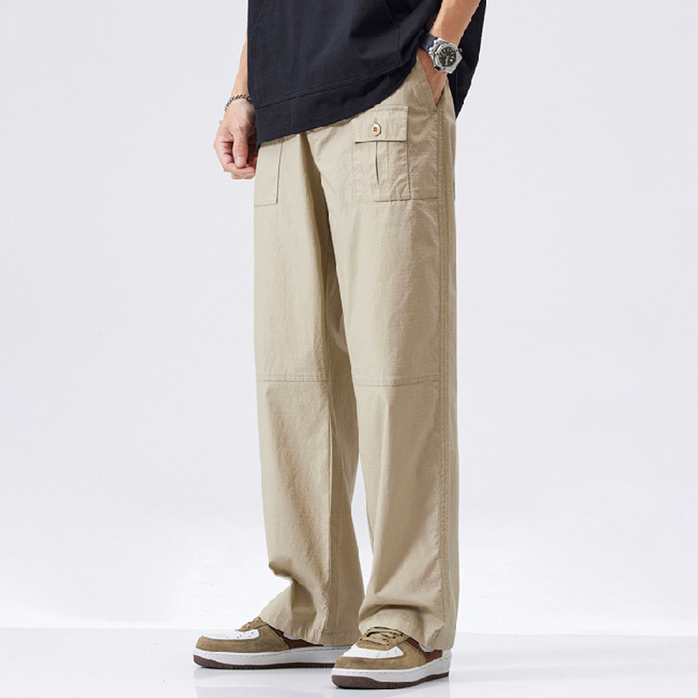 Japanese Straight Loose Workwear Cargo Pants
