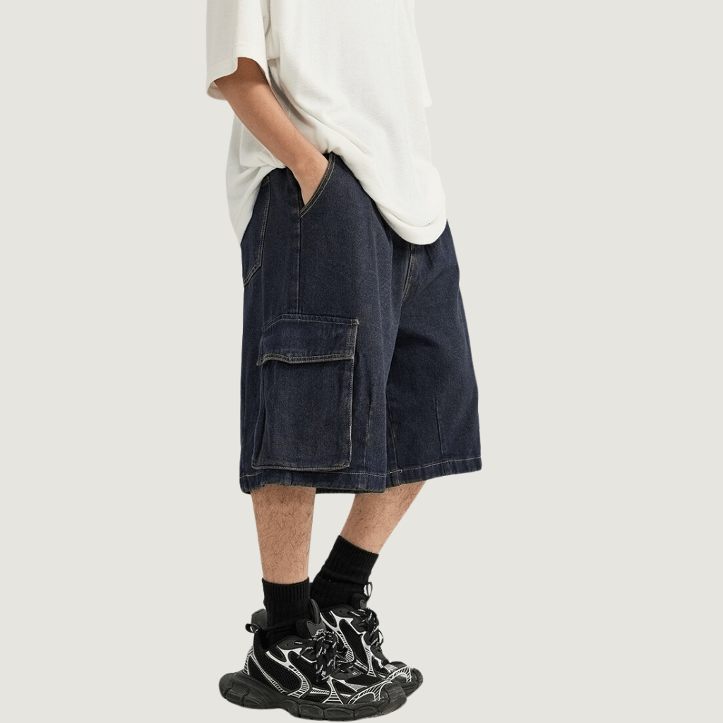 Hip Hop Cargo Denim Shorts