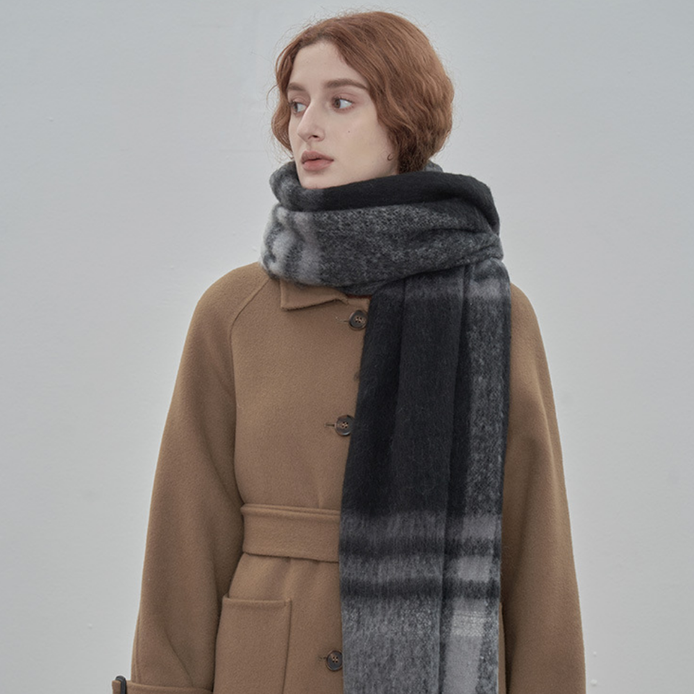 French Vintage Plaid Scarf