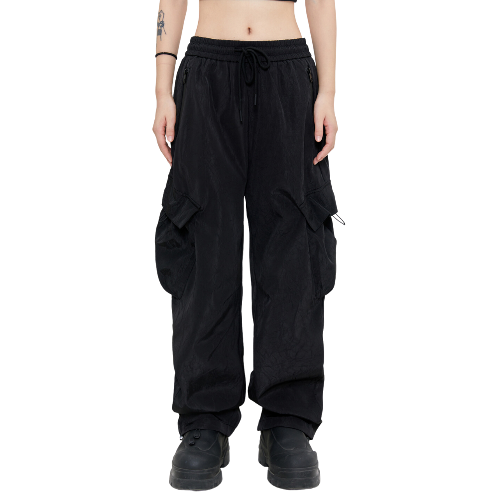 Loose Solid Color Slim Cargo Pants