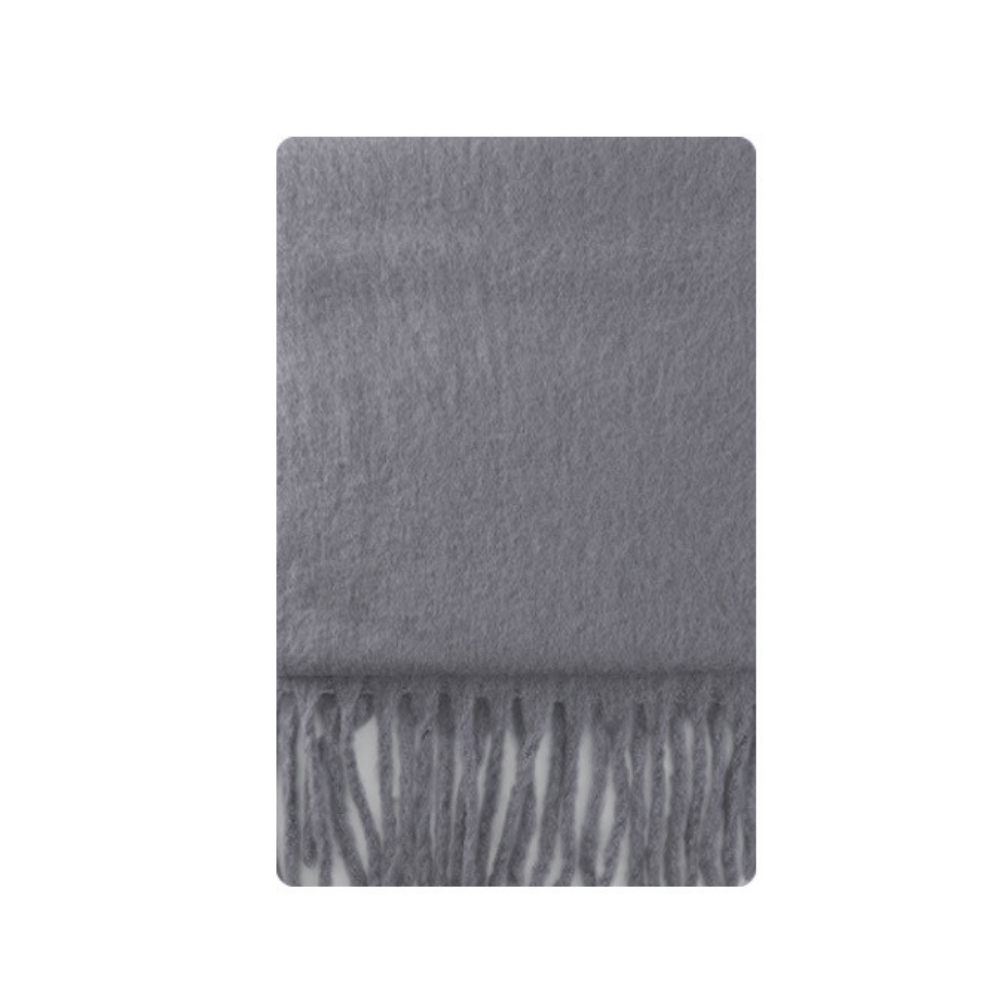 Solid Color Tassel Scarf