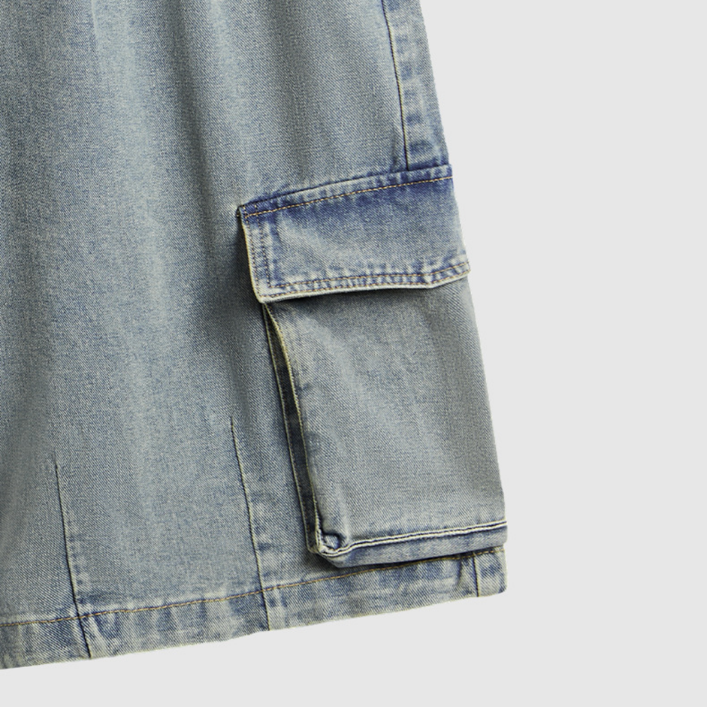 Hip Hop Cargo Denim Shorts
