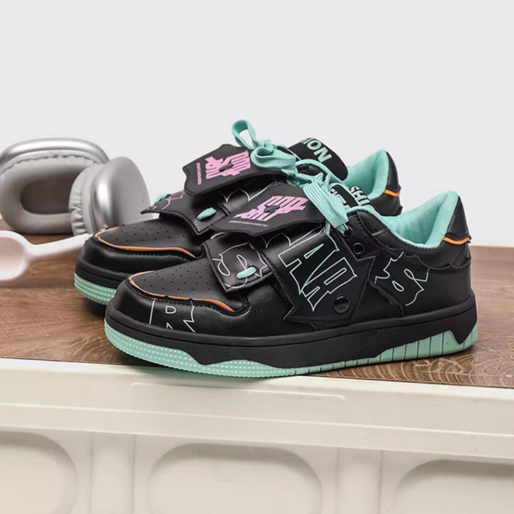 High Street Velcro Letter Contrast Shoes