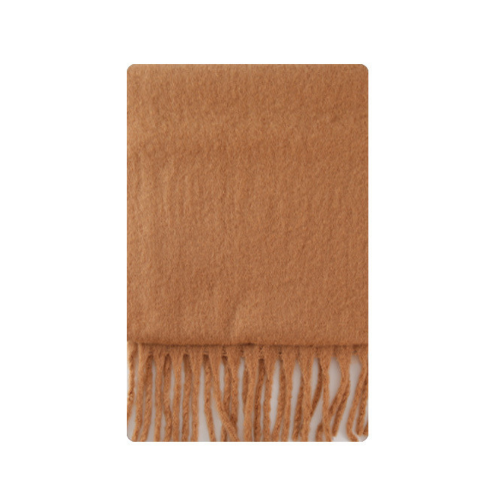 Solid Color Tassel Scarf