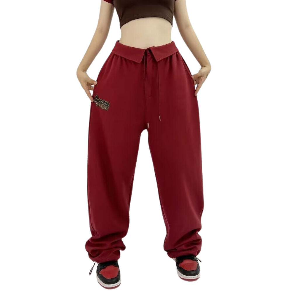 Women's American Hip Hop Red Sweatpants