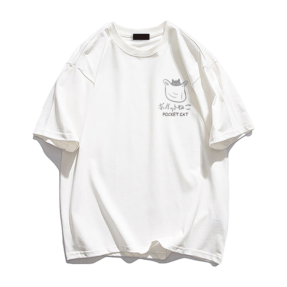 Retro Animation Cat Graphic T-Shirt