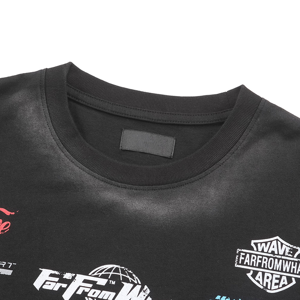6Kull Washed Brand Print T-Shirt
