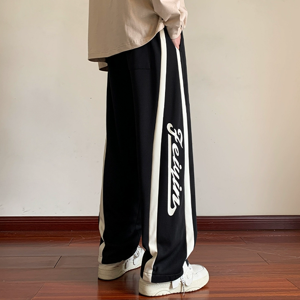 American Striped Lettering Leggings Sweatpants