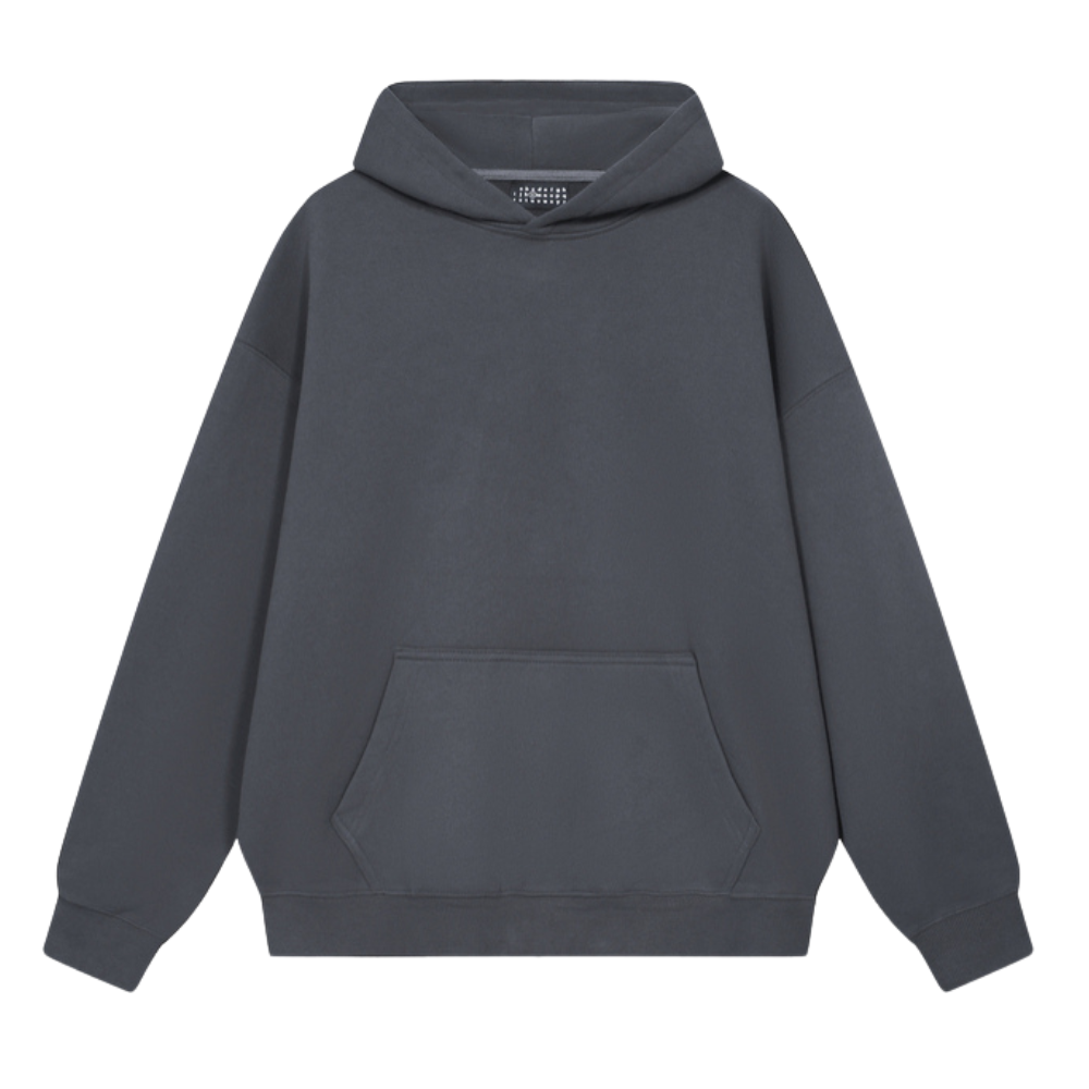 Solid Color No Drawstring Hoodie