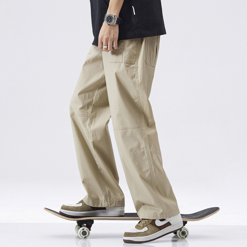 Japanese Straight Loose Workwear Cargo Pants