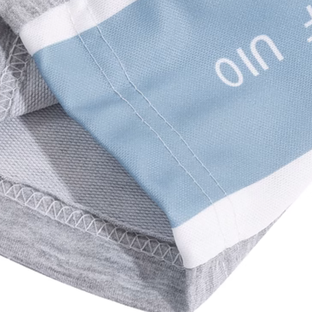 Athletic Letter Panel Cotton Shorts