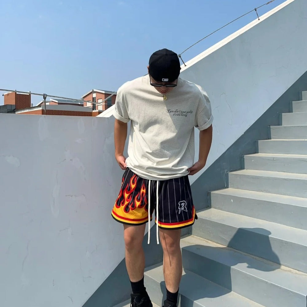 Quick-Drying Printed Mesh Shorts