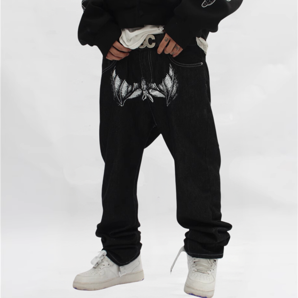 American Street Skeleton Graphic Jeans