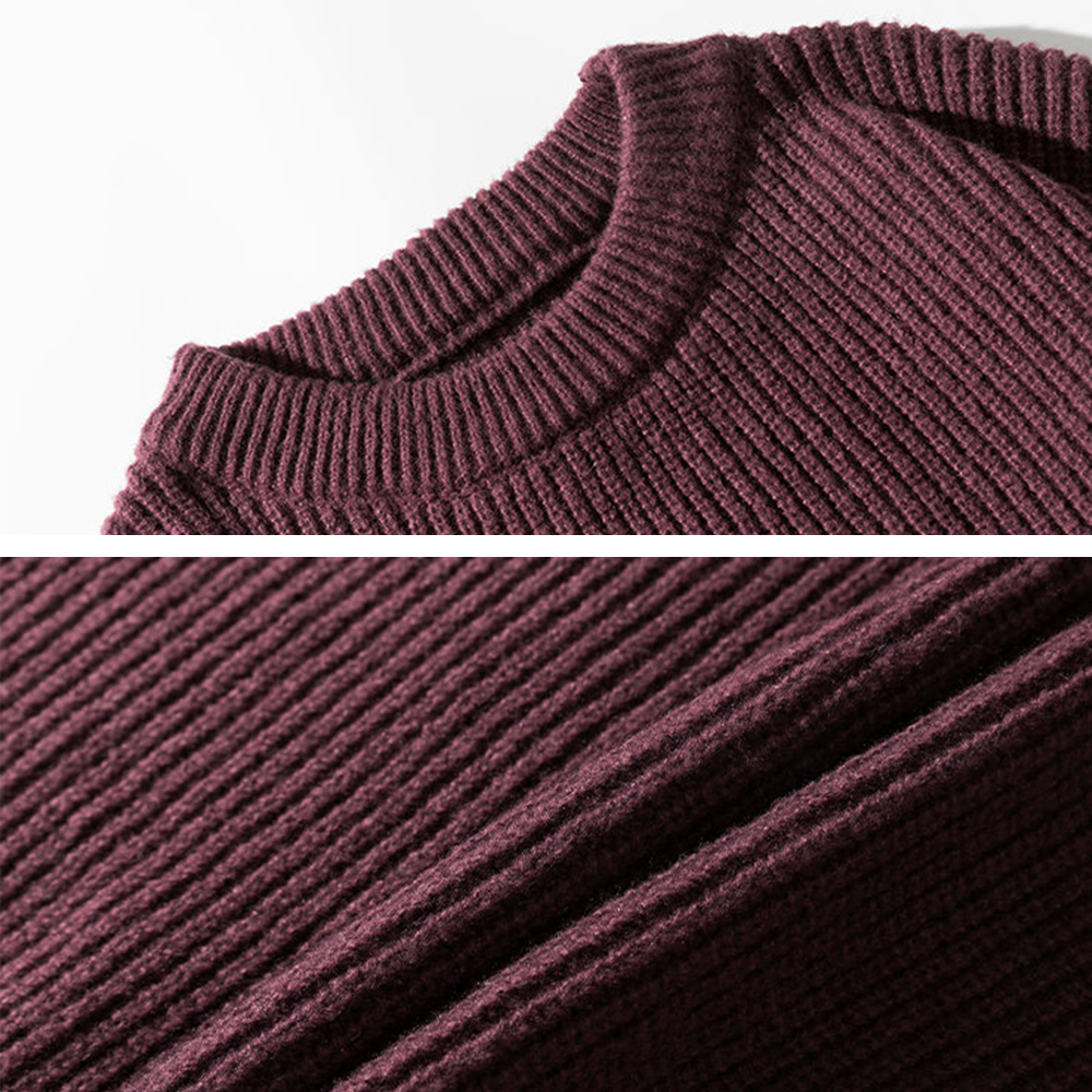 Japanese Thick Needle Pit Texture Solid Color Sweater