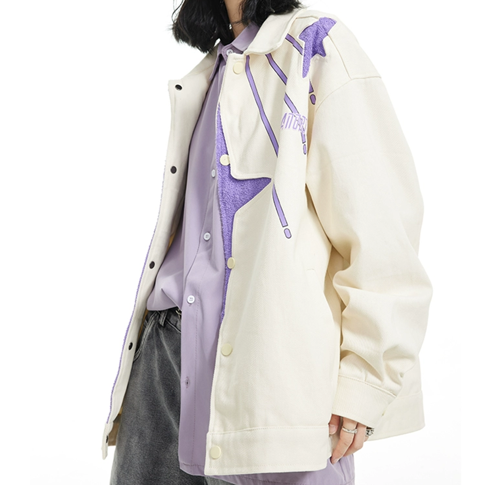 Retro Star Embroidery Jacket