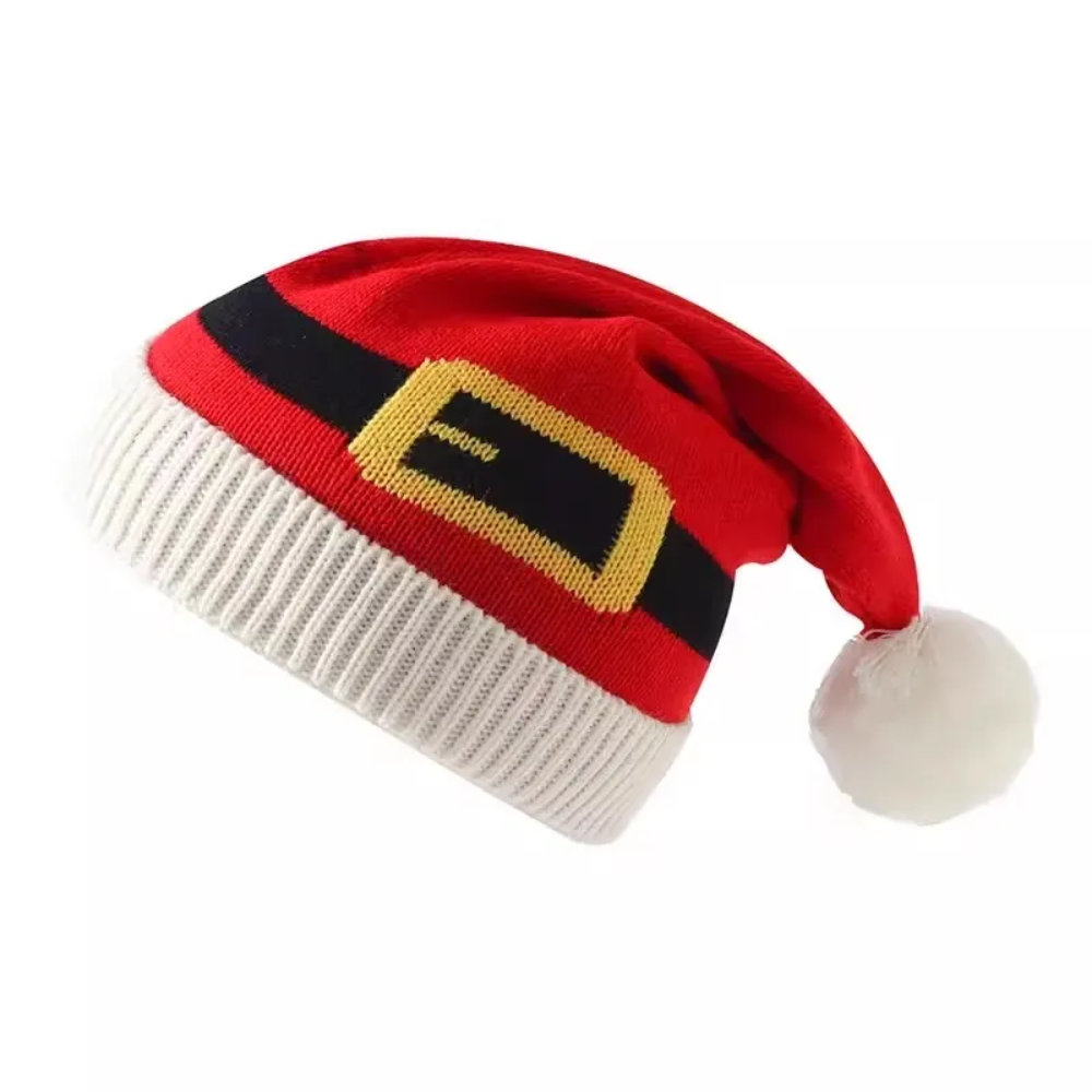 Classic Contrast Color Christmas Knitted Hat