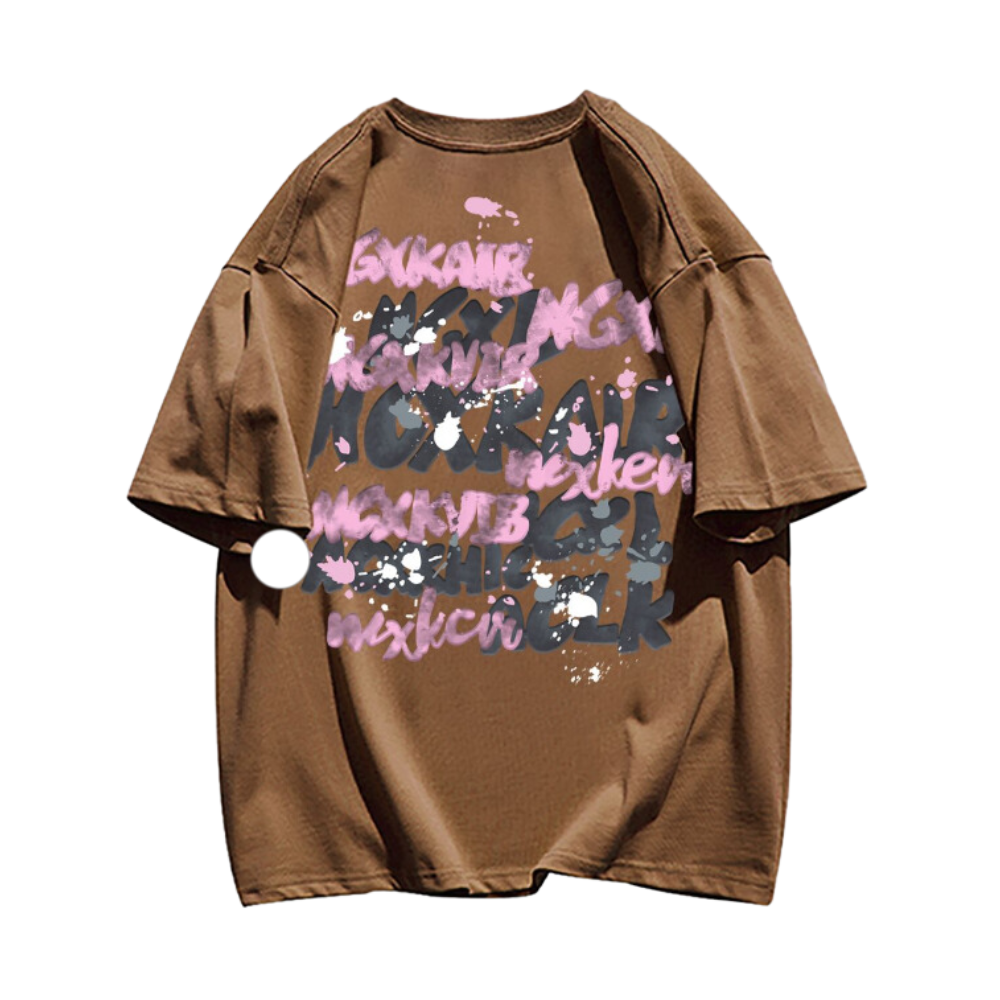 Street Bold Letter Graffiti T-shirt