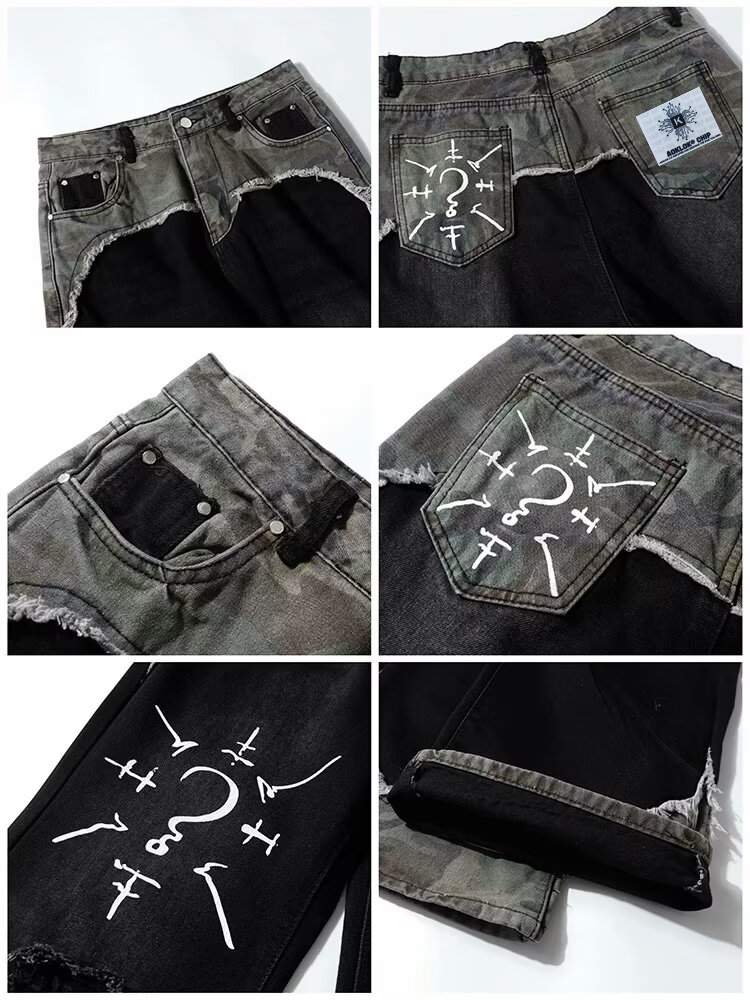 Street Street Symbol Ripped Jeans