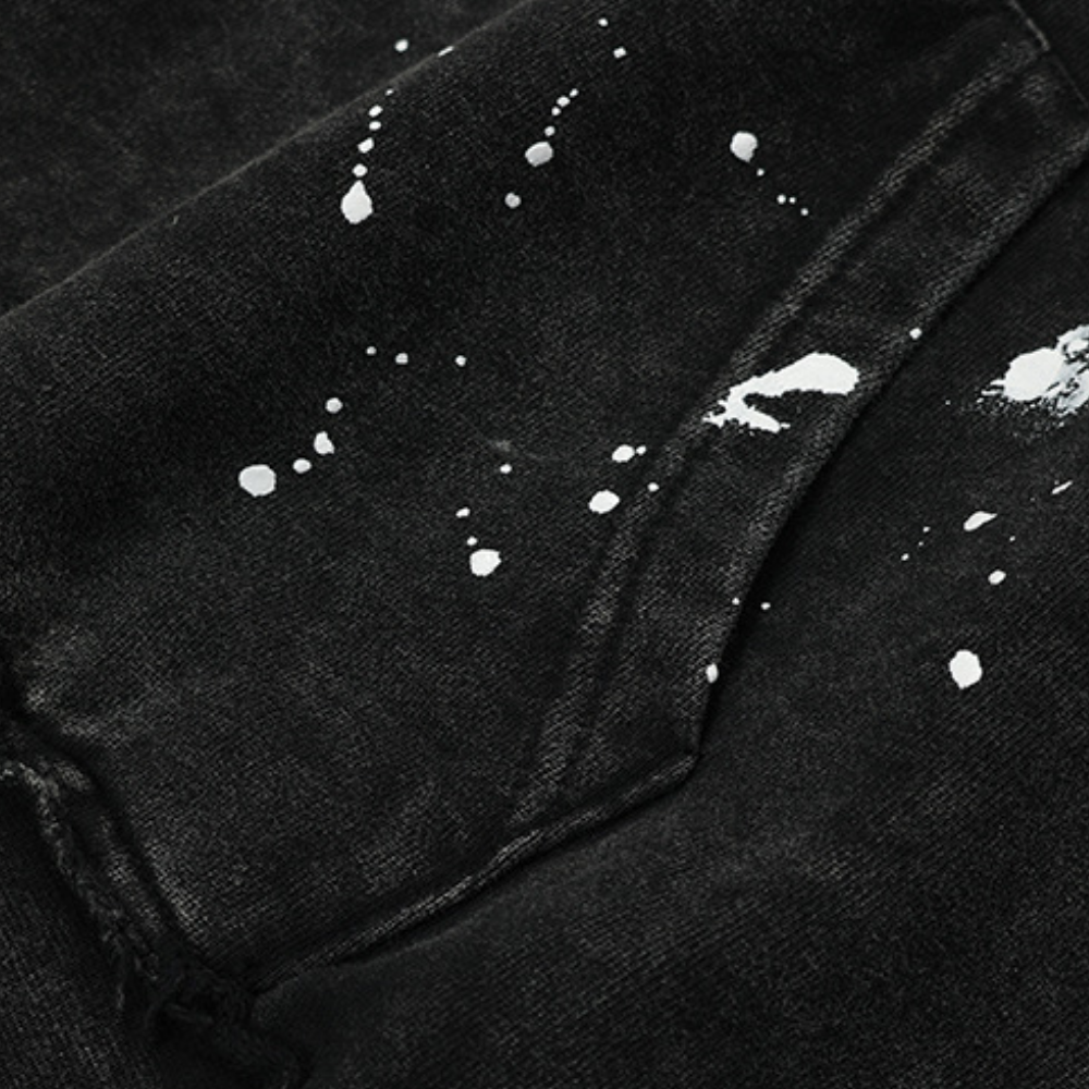 Splicing Ink Splash Hoodie