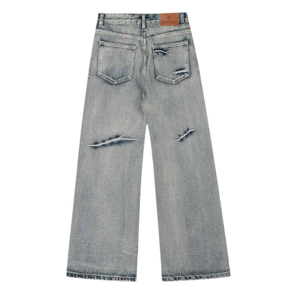 Women's High Street Washed Textured Jeans