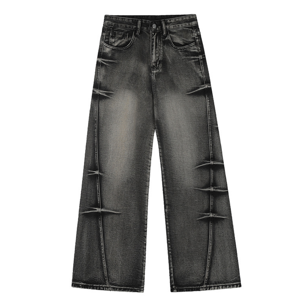 Women's High Street Washed Textured Jeans