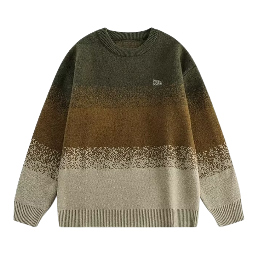 Gradient crewneck sweater