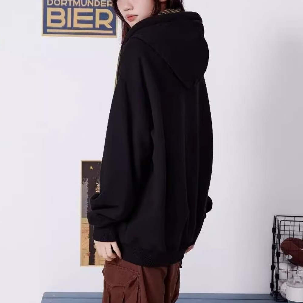 Simple Letters Plush Hoodie