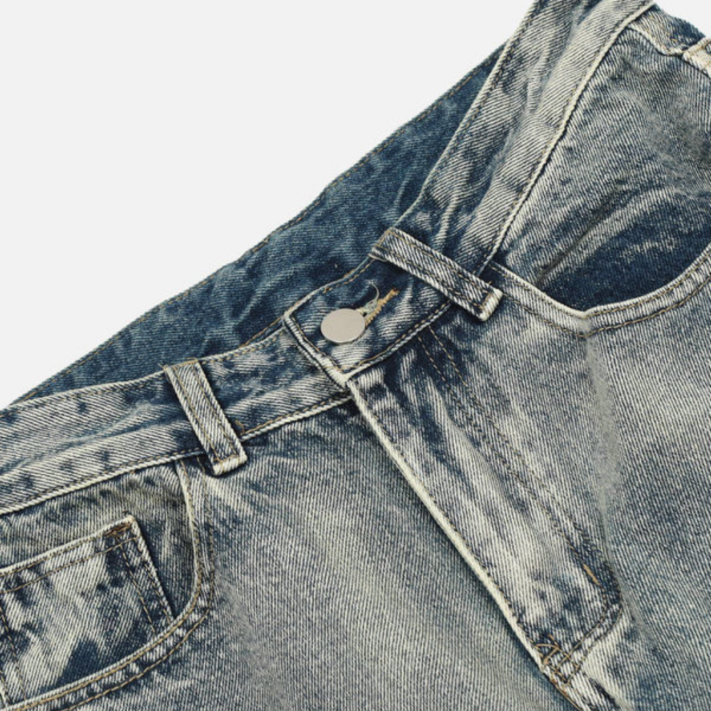 Women's High Street Washed Textured Jeans