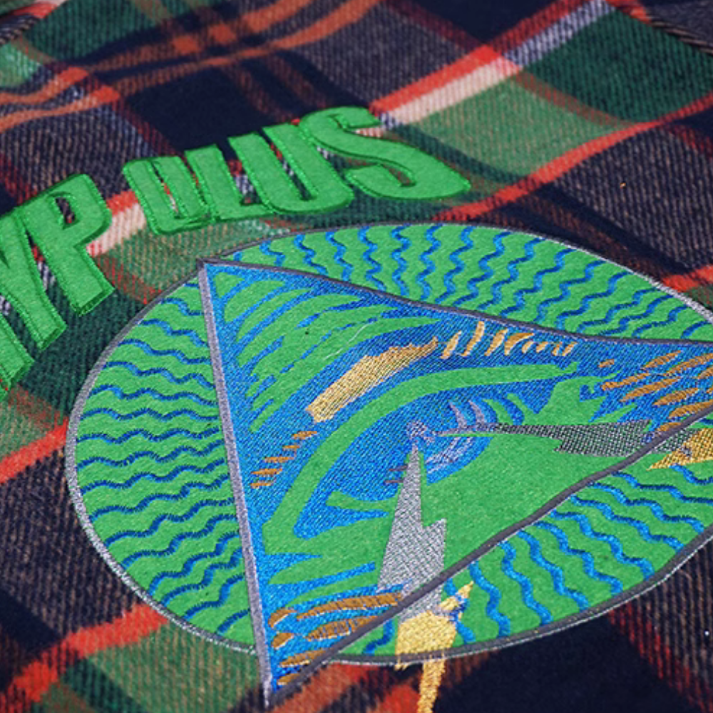 Eyes Letter Patch Embroidered Shirt