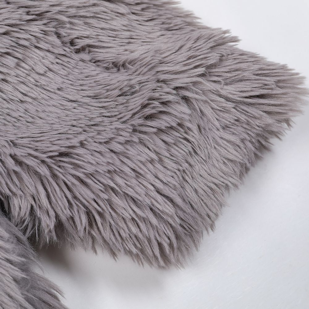 【NOW TREND】Leather Button Zip Fur Collar Coat