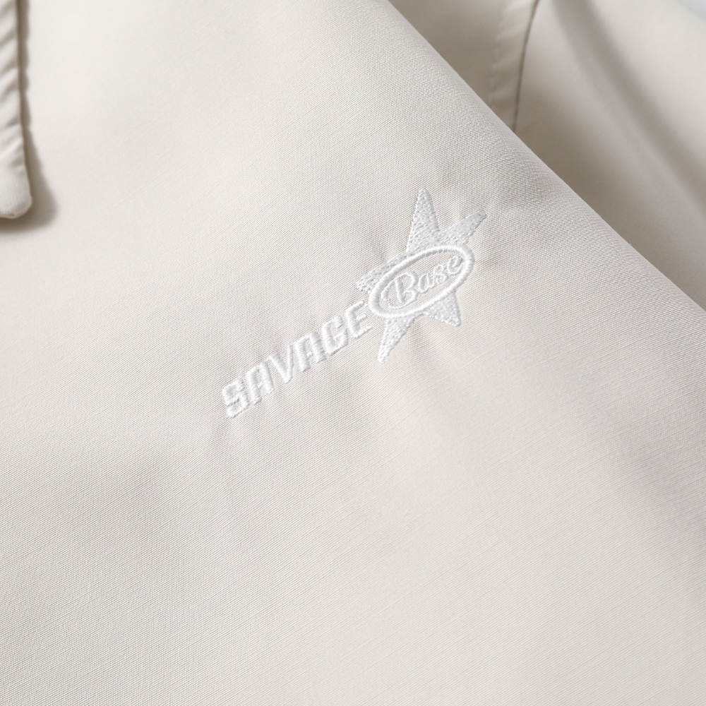 High Street Sleeve Zippers Star Print Jacket