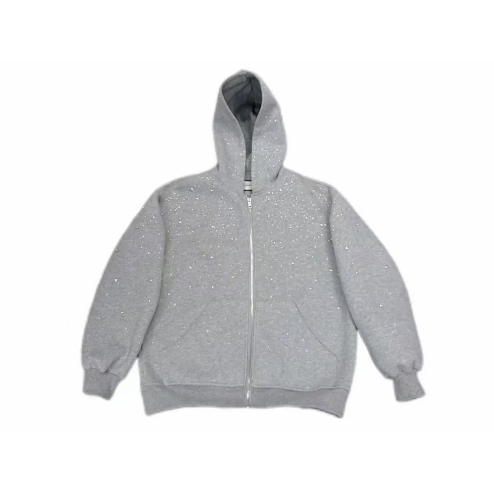 LoopStone Rhinestone All Over Zip Up