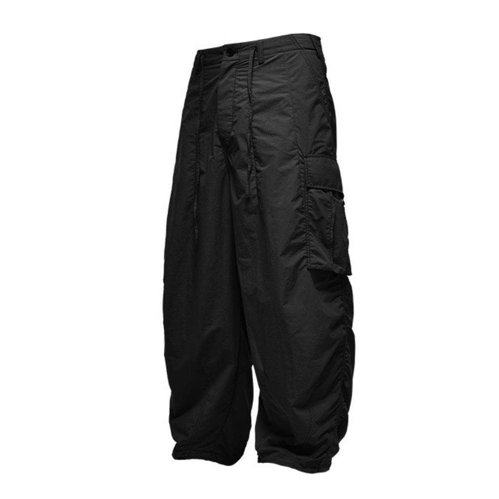 Three-dimensional Pocket Drawstring Cargo Pants