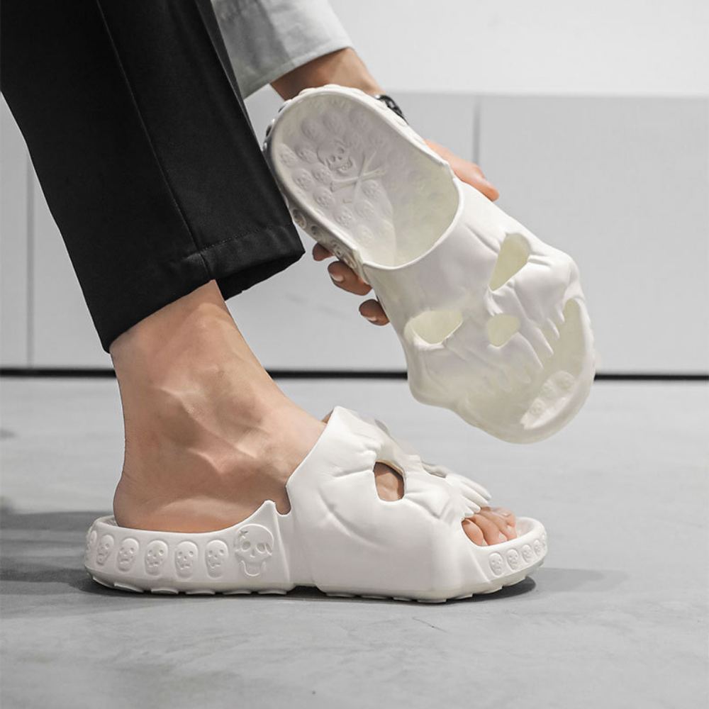 Dark Skull Slippers
