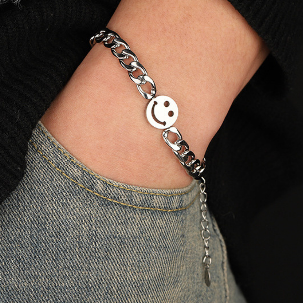 Smiley Titanium Steel Bracelet