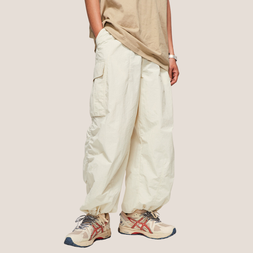 Three-dimensional Pocket Drawstring Cargo Pants