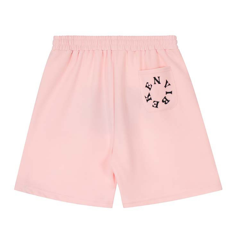 Casual Alphabet Star Flocked Cotton Shorts