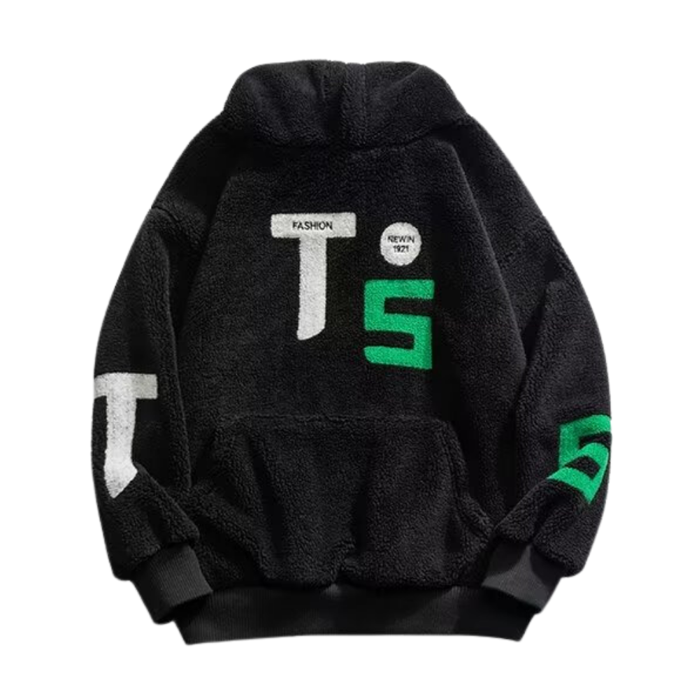 Letter Plus Velvet Hoodie