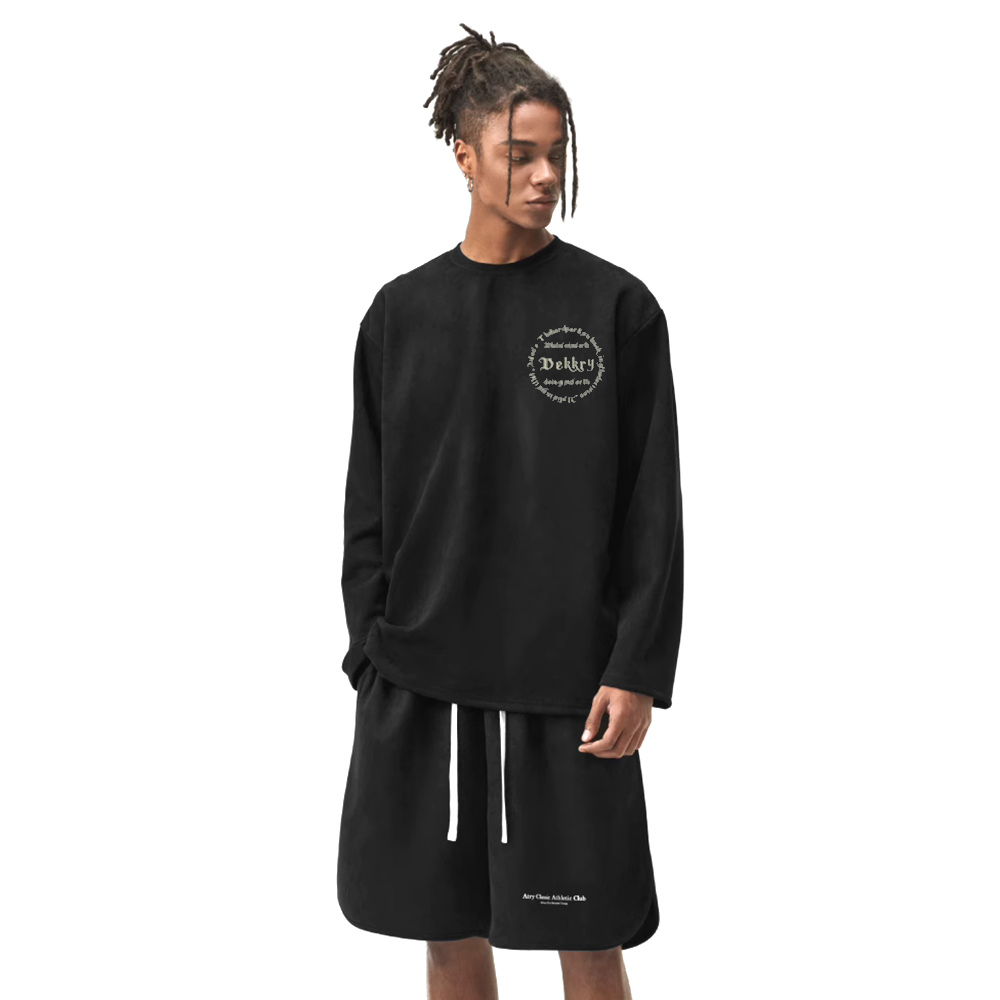 Letter Skull Hand Graphic Long Sleeve Shirt