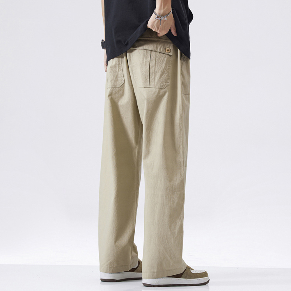 Japanese Straight Loose Workwear Cargo Pants