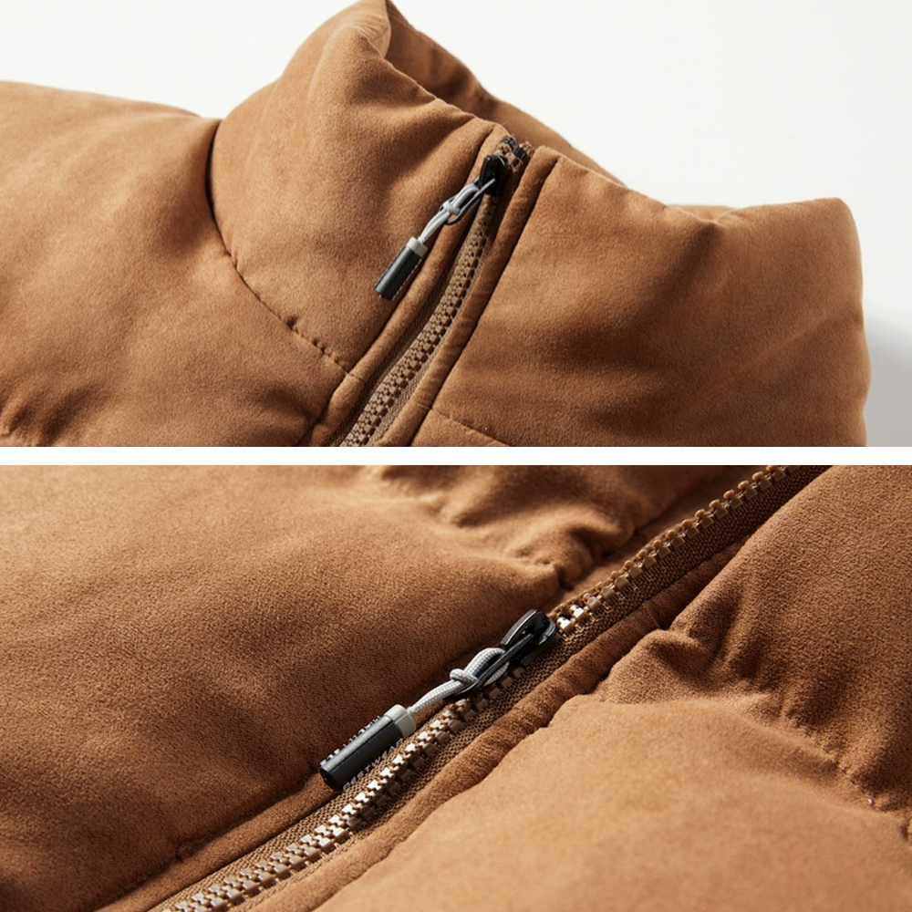 Casual Stand Collar Suede Warmth Coat