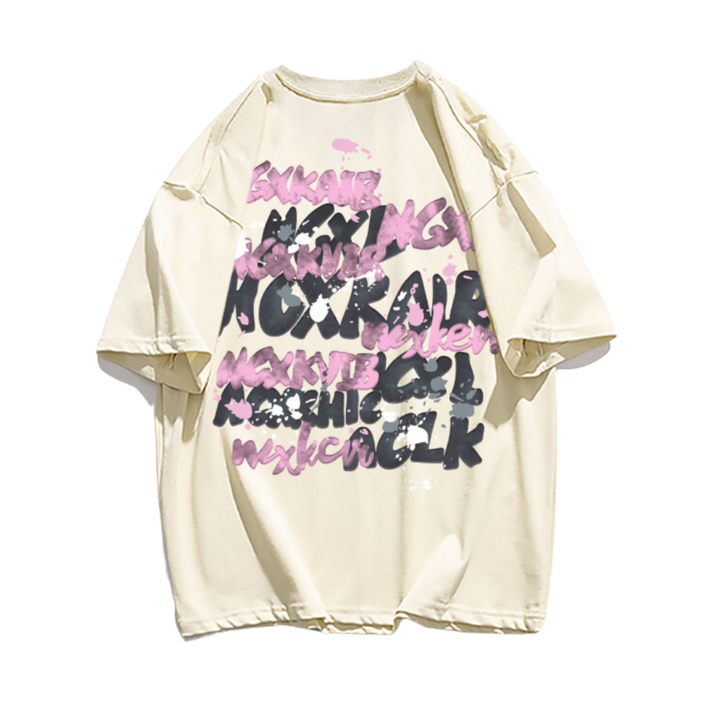 Street Bold Letter Graffiti T-shirt