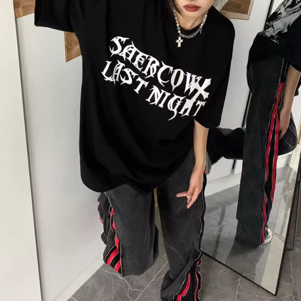 Hip Hop Cross Angel Wings T-shirt