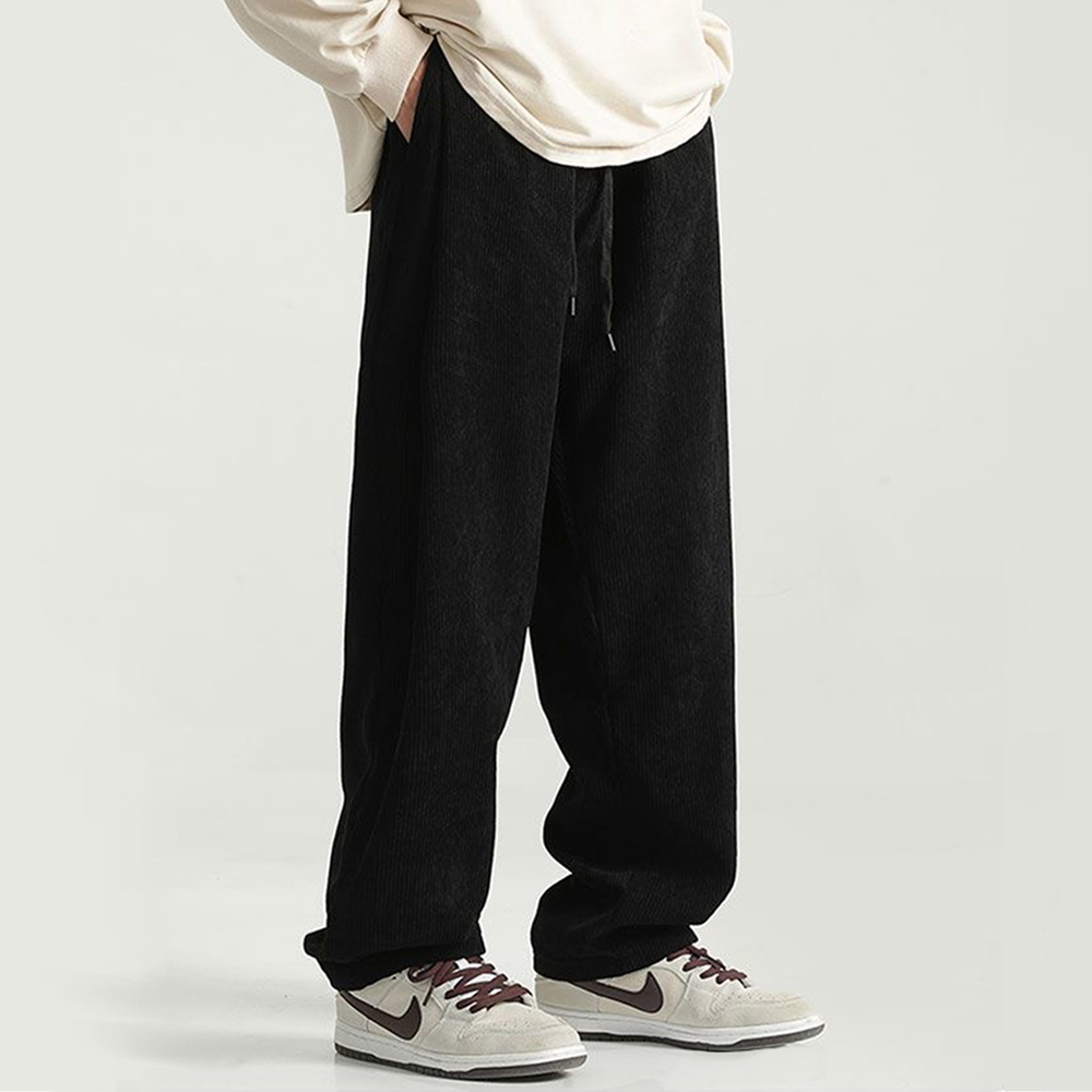American Corduroy Straight Solid Color Sweatpants