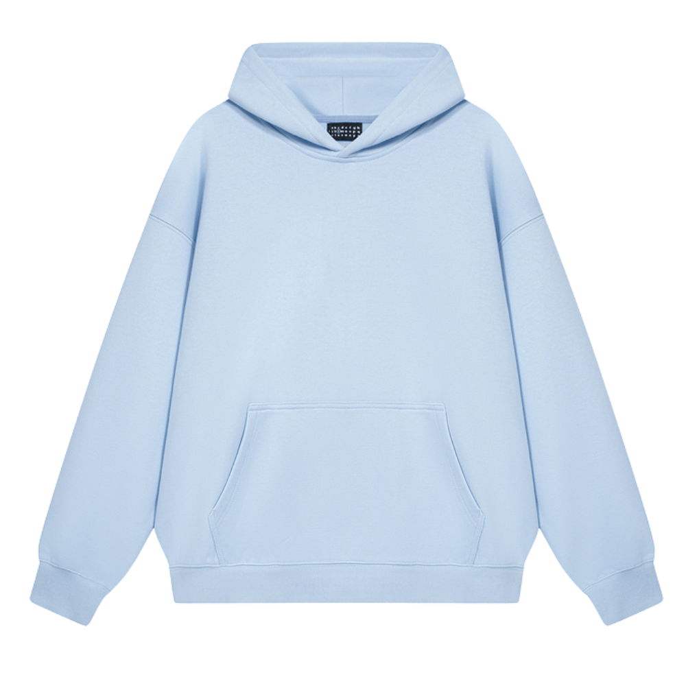 Solid Color No Drawstring Hoodie