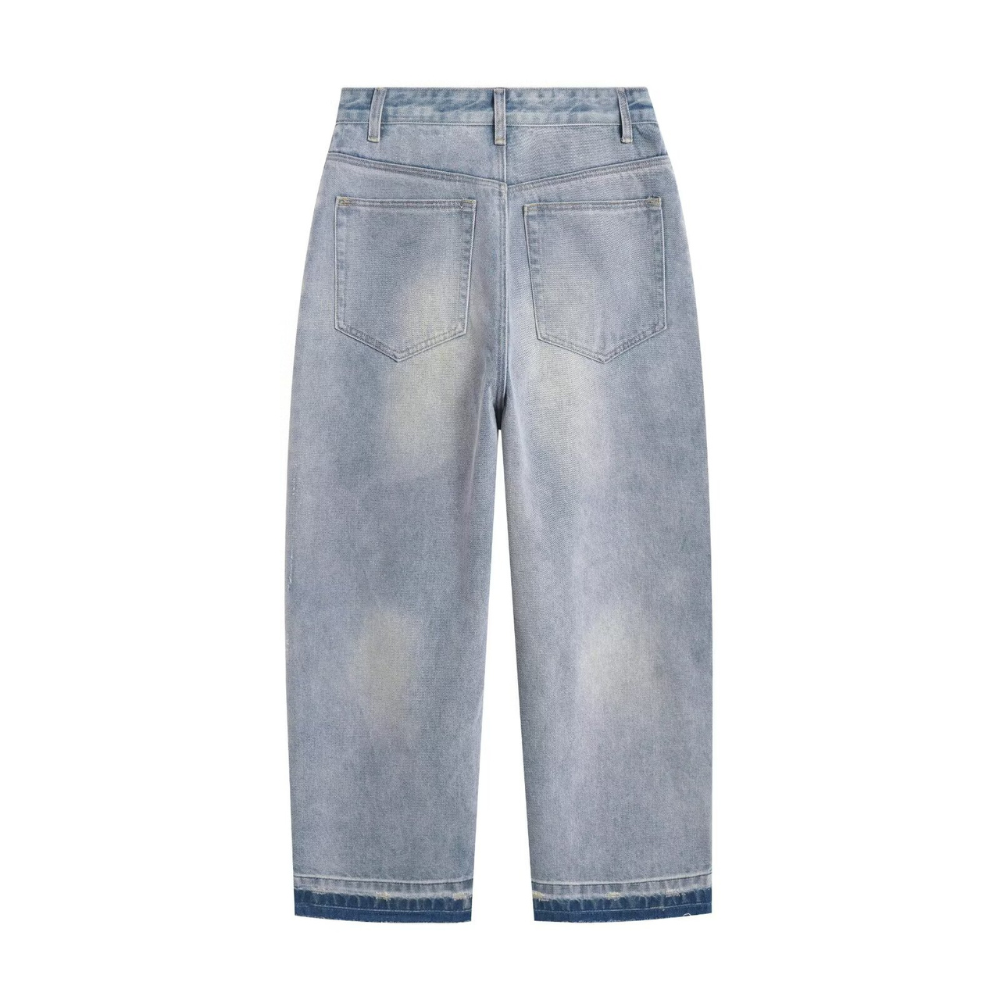 Unseen Echoes Street Spill, Studio Stitched Jeans